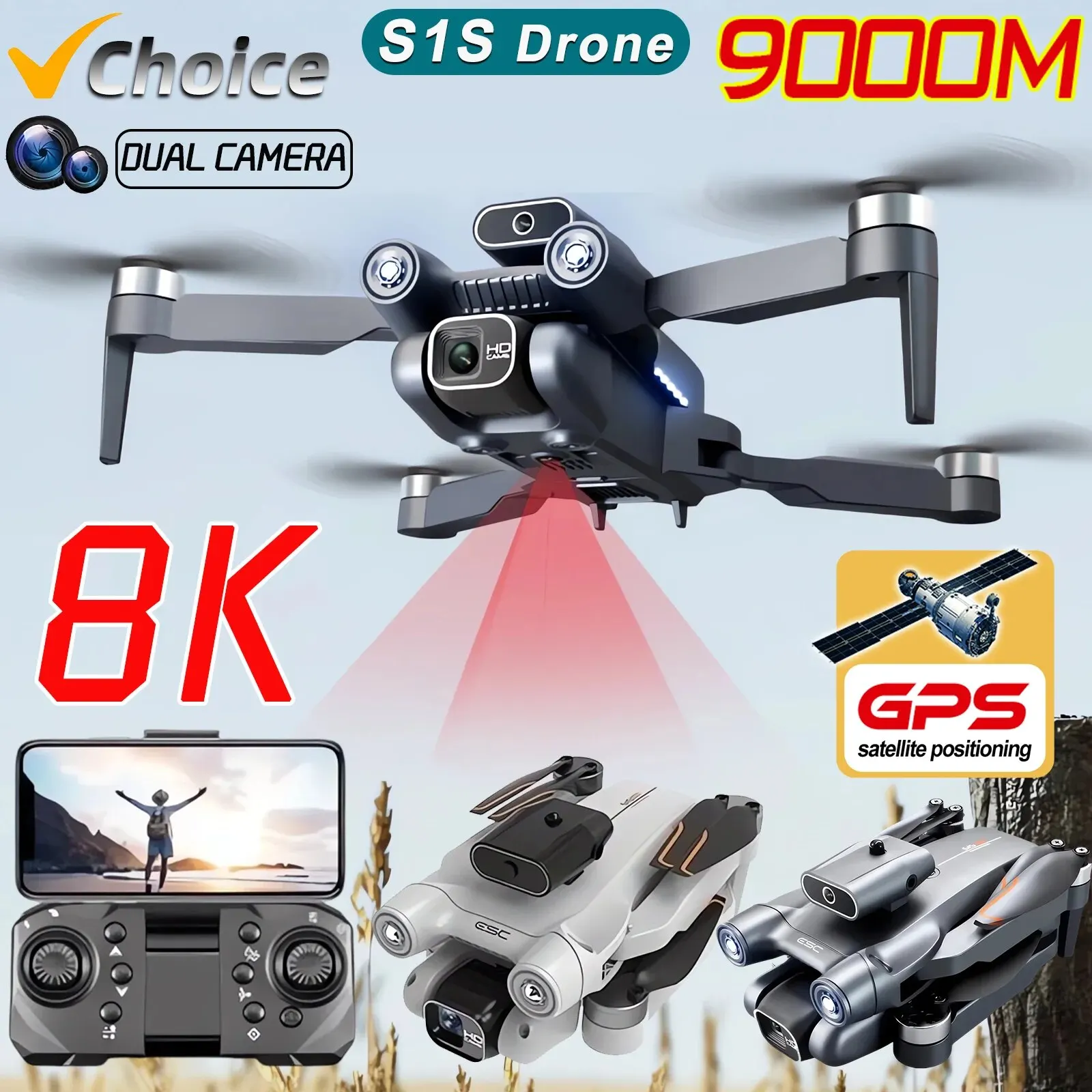 Neue s1s 5g gps drohnen kamera – Drone Camera Mount Bewertung und Preis